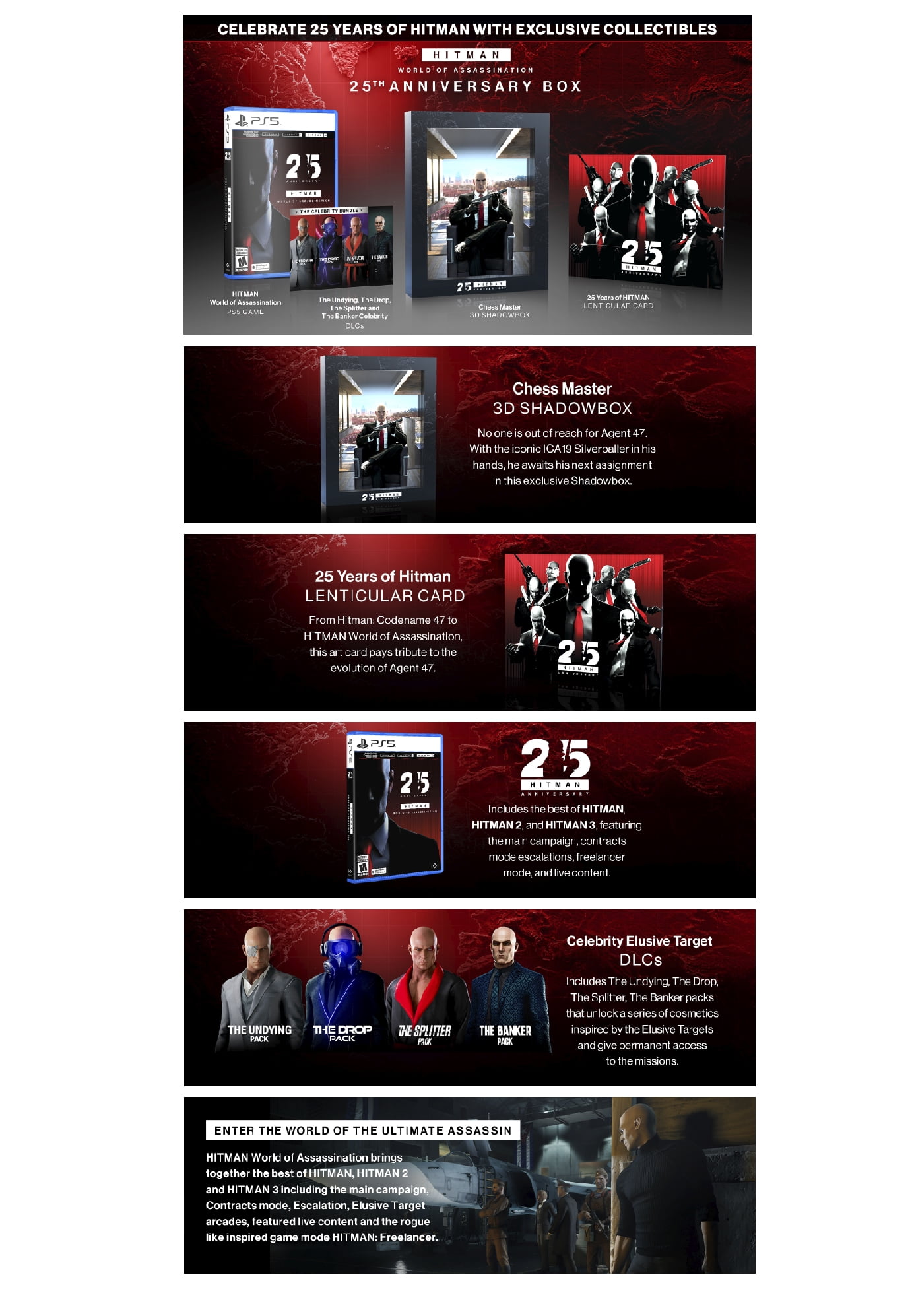 HITMAN WORLD OF ASSASSINATION ANNIVERSARY EDITION - PlayStation 5