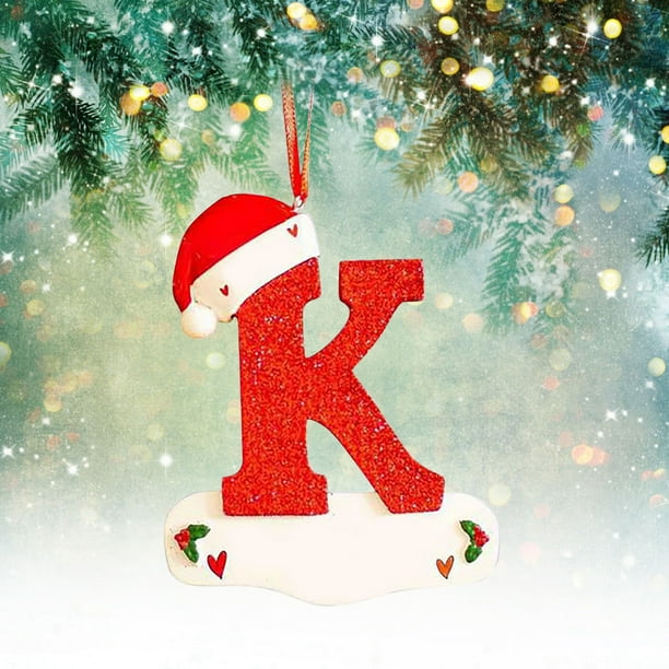 Navidad Little Red Hat Carta Colgante DIY Escribible Nombre 26 Carta Colgante Wmkox8yii gf6255