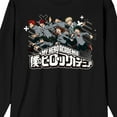 thumbnail image 2 of My Hero Academia Students Running On Logo Crew Neck Long Sleeve Black Adult Tee-XL, 2 of 4