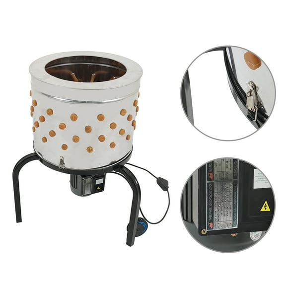 SHZAITOR Chicken Plucker Stainless Steel Plucking Machine Poultry De-Feather Remove 120V
