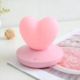 thumbnail image 2 of Lámpara Led de noche para mesita de noche, lámpara de lactancia recargable por USB, luz nocturna en forma de corazón, lámpara de amor, lámpara de silicona, 2 of 5