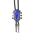 thumbnail image 3 of Guitare Country Musique Mode Western Cowboy Rodeo Bolo Tie bola Bleu, 3 of 4