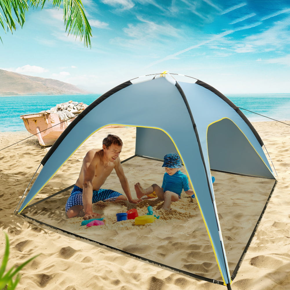 MOVTOTP Beach Tent Sun Shade Shelter, 3-4 Person Large Sunshade 