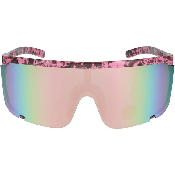 Flawless Unisex Oversized Super Shield Mirrored Lens Sunglasses (Speckled)