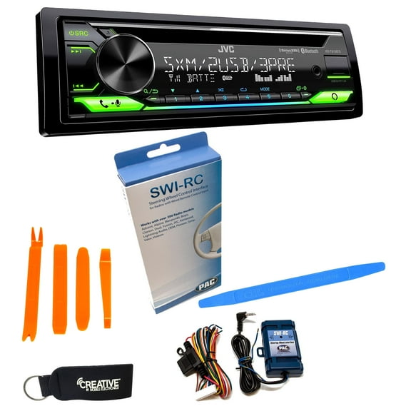 JVC KD-T915BTS - CD, Bluetooth, Dual USB, AUX, Amazon Alexa, SirusXM Ready   SWI-RC Steering Wheel Control Interface