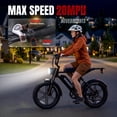 thumbnail image 6 of Electric Bike for Adults, 1500W Peak Motor E Bike with 48V 15Ah Removable Battery, E-Bike with 7 Speeds,20"x4" Fat Tire Ebikes with 32MPH Max Speed, 6 of 9