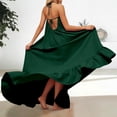 thumbnail image 5 of DGMIOCS Women's Backless Sleeveless Maxi Dress Oversized Duster Coat Style Long Dress with Spaghetti Straps for Everyday Versatile Wardrobe Dark Green L, 5 of 7