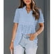 thumbnail image 4 of Camisa De Gasa Para Mujer Parte Superior De Gasa Holgada Y Suelta Para Mujer Dobladillo De Muñeca Transpirable Y Cómodo Para El Verano ANGGREK  Ropa, 4 of 6