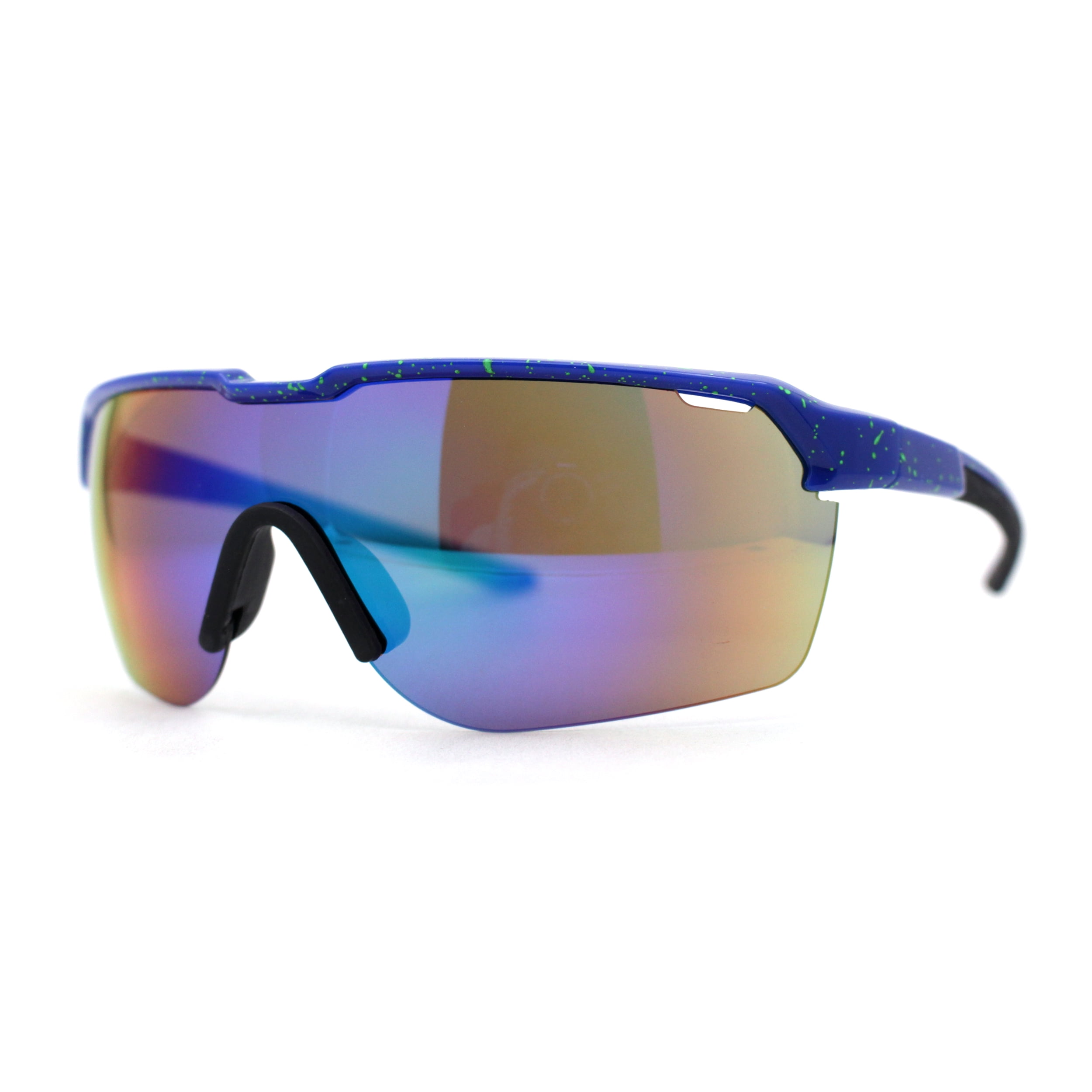 Mens Rectangular Blue Buster Amber Lens 