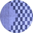 thumbnail image 1 of Ahgly Company Indoor Round Abstract Blue Modern Area Rugs, 4' Round, 1 of 4