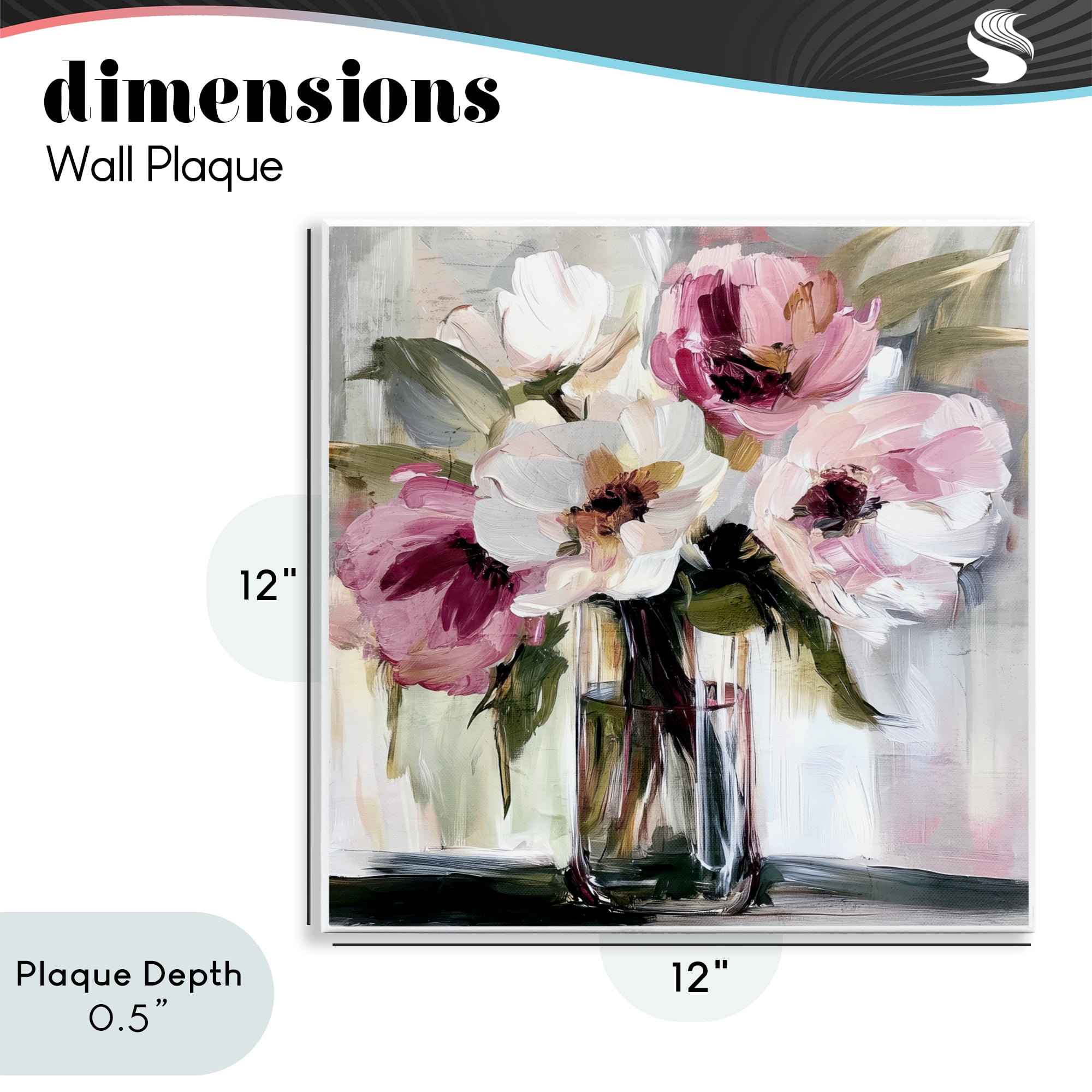 Stupell Industries Resonance Flower Vase Wall Plaque Art, design by Annabelle Hall