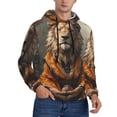 thumbnail image 2 of Daiia Jungle Meditating Lion for Men's Fashion Hoodies & Sweatshirts with Kangaroo Pocket Hooded Sweatshirt Breathable & Moisture Wicking-4X-Large, 2 of 7