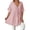 Pink, variant on Women Flowy V Neck Short Sleeve Polka Dot Boho Vacation Beach Loose Plus Size Tops Blouse, Pink XL