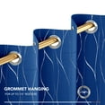 thumbnail image 2 of Deconovo Grommet Blackout Curtains Noise Reducing Silver Foil Wave Print Room Darkening Curtain Thermal Insulated Drapes 52Wx 72L inches Royal Blue Set of 2 Panels, 2 of 6