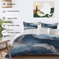 thumbnail image 4 of Navy Blue Marble Bedding 3 Piece Duvet Cover Set Full Size, Modern Ink Painted Artwork Soft Microfiber Comforter Cover with Zipper Closure & Pillowcases, Wrinkle & FadeResistant Quilt Cover, 4 of 9