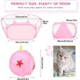 thumbnail image 2 of 2 Pieces Guinea Pig Rabbit Cage Breathable Pet Cage Tent with Mat Transparent Small Animal Pet Playpen Portable Exercise Yard Fence Tent for Rabbit Hamster Chinchilla Hedgehog Small Pet Supplies, 2 of 7