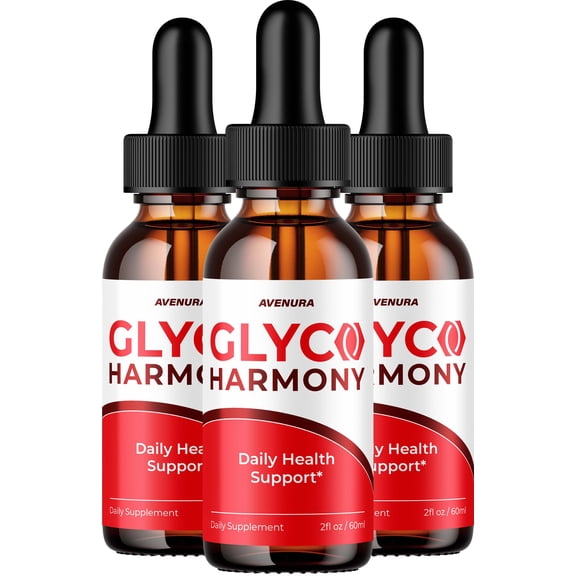 Glyco Harmony Liquid Drops – GlycoHarmony Drops Extra Strength Natural Blend Healthy Organic Support, 3 Pack, 3 Month Supply