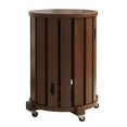 thumbnail image 1 of Solid Wood Stackable Stools Set of 4, Oak Dining Stools Side Table Nesting Tables with Caster & Brake, 1 of 7