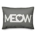 thumbnail image 2 of Creative Products Meow Heart 14x20 Spun Poly Pillow, 2 of 3