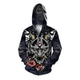 thumbnail image 2 of Sudadera con capucha de otoño para hombre, sudadera con cremallera, ropa informal cómoda, sudaderas para hombre, sudadera con capucha con estampado de máscara de espíritu maligno, ropa Y2k para hombre, 2 of 5