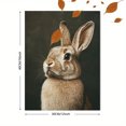thumbnail image 3 of Qisvanset 12x16 Inch Sepia Vintage Bunny Canvas Wall Art, Rustic Rabbit Woodland Cottagecore Decor, 3 of 8