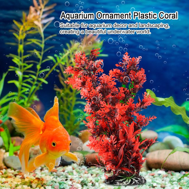 Planta De Coral Artificial Vívida De Plástico, Adorno De Acuario Artificial Subacuático Coral De Plástico, Tanque De Peces De Jardín Para Mascotas De Acuario, Animales ANGGREK Otros