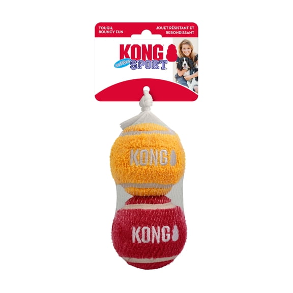 KONG® Sport® Softies Balls, Sherpa Fleece Dog Toys, Assorted Colors, Large, 2 Count