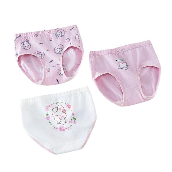 ANINEO 3-Pack Panties Toddler Kids Baby Girl Cartoon Rainbow Shorts Stretchy Underwear Adorable Undies