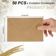 thumbnail image 2 of 50 Pcs Sobres de Invitación, Sobres de Tarjeta de 6 x 4 Pulgadas para Tarjetas de Felicitación, Invitaciones de Boda, (Marrón), 2 of 7
