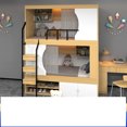 thumbnail image 3 of Litera apartamento espacio cabina cama casa de familia estudiante madera maciza cama alta y baja, 3 of 4