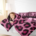 thumbnail image 7 of Erosebridal Chic Pink Leopard Print Full Size Comforter Sets For Girls,Kids Princess Bowknot Bedding Sets,Black Reversible,3 Pieces, 7 of 7