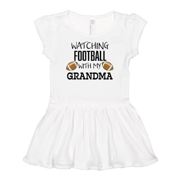 Inktastic Watching Football with my Grandma Girls Baby Dress