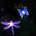 thumbnail image 4 of Labymos 2 Pack LED Solar Garden Stake Light Multi Color-Changing Butterfly, Dragonfly Garden Decor Figurines, 4 of 8