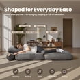 thumbnail image 6 of Ovios Folding Sofa Bed Convertible Futon Chair Bed Sleeper Comfy Fold Out Floor Couch with Pillow Lounge Bed for Small Spaces, Gray, 6 of 12
