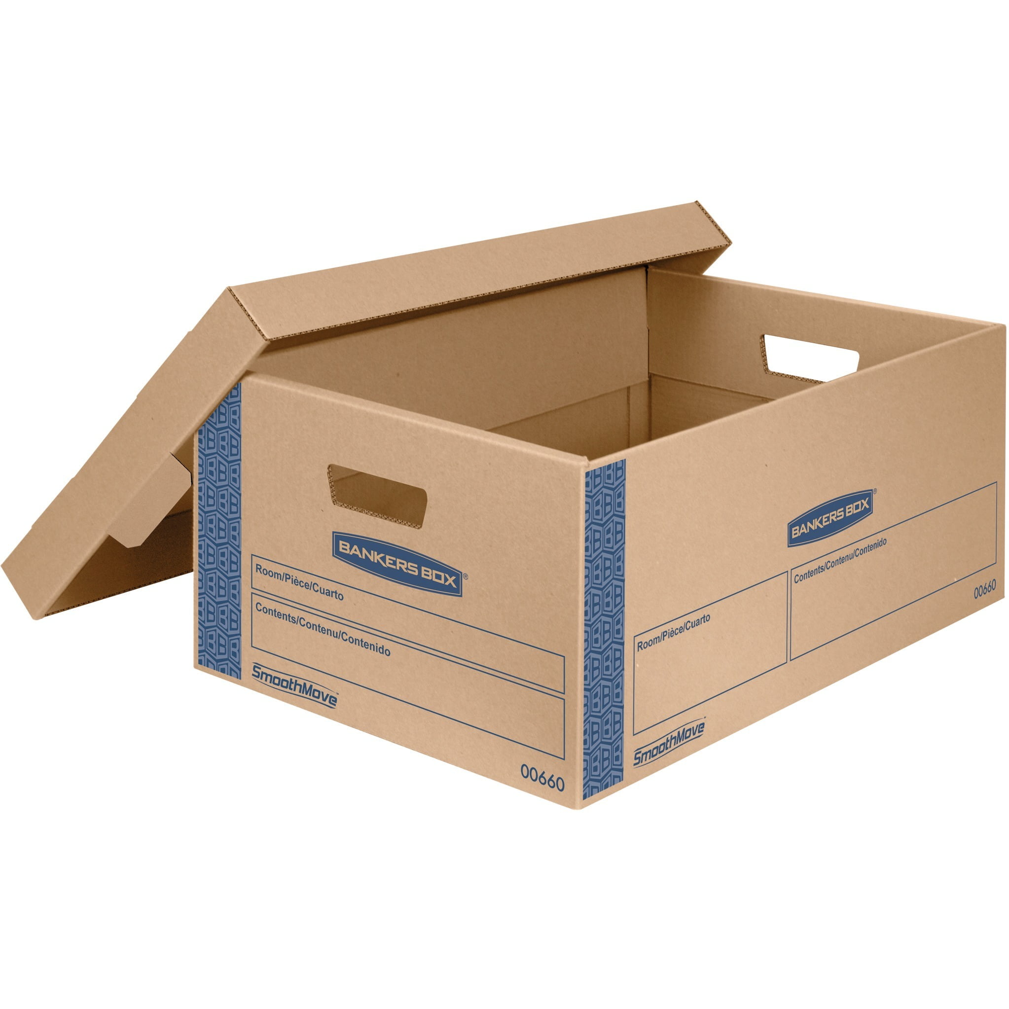 Bankers Box, FEL0066001, SmoothMove Moving Boxes, 8 / Carton, Kraft