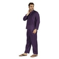 thumbnail image 3 of Inkmeso SolidNightwearSet For Men's Short Sleeve Pjs Loungewear Sets Soft Cotton Designer Sleepwear, 3 of 8