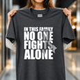 thumbnail image 1 of No One Fights Alone Brain Cancer Awareness Support Sweatshirt Unisex T-Shirt B315, S- 5XL, 1 of 4