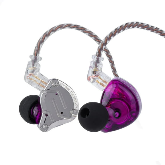 Linsoul KZ ZS10 Pro, 4BA+1DD 5 Driver in Ear Monitor, HiFi Wired Earbuds, Gaming Earbuds, Hybrid IEM Earphones with Stainless Steel Faceplate, Recesse
