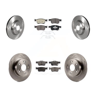 Rear Drilled & Slotted Brake Rotors For Acura CSX/ILX & Honda Civic - 260mm, Coated, Pair Set (Detroit Axle)