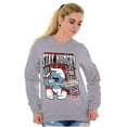 thumbnail image 4 of The Smurfs Cool Kanji Stay Hungry Unisex Plus Size Sweatshirt Brisco Brands 2X, 4 of 5