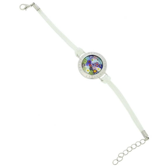 GlassOfVenice Lauretta Murano Glass Millefiori Bracelet - White