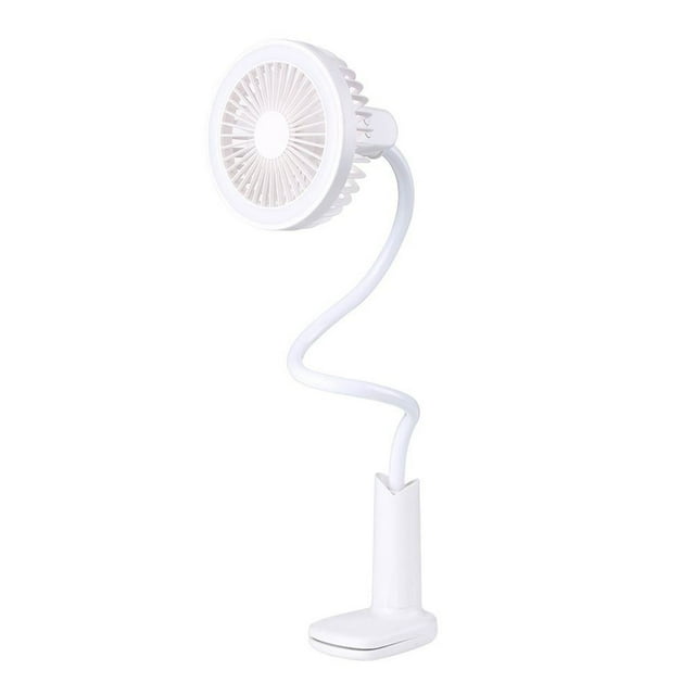 Clip on Fan 360° Rotation Rechargeable Mini Fan Personal Fan with Light for Home