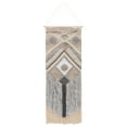 thumbnail image 2 of SAFAVIEH Sedona Diamond Fringe Wall Art, 22" x 38", Ivory/Grey, 2 of 2