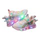 thumbnail image 4 of Zapatos informales de Disney para niña, zapatillas deportivas de malla transpirables con luces Led, princesa Elsa, color rosa y morado, talla de zapatillas 22-35, 4 of 4