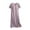 Purple, variant on Cotton Liene Nightgown for Women V-Neck Loungewear Short Sleeve Sleepwear Nightgown Long Pajamas Dress with Chest