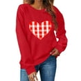 thumbnail image 2 of YUNAFFT Valentine Print Round Neck Long Sleeve Casual Sweatshirt for Women with Soft Brushed Interior for Comfortable Wear, 2 of 6