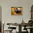 thumbnail image 2 of Nawypu White Rhinoceros Wall Art Canvas Prints Poster For Home Office Decorations, 2 of 4