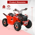 thumbnail image 3 of Gymax Kids Electric Ride On ATV Toy 6V Battery Powered Electric Vehicle Toy w/ Direction Control Red, 3 of 9