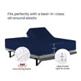 thumbnail image 4 of SGI Bedding Egyptian Cotton Top Split Sheet Set Stripe Adjustable Bed 39" Split Head Cal King 600 TC 15" Deep Navy Blue, 4 of 9