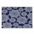 thumbnail image 1 of Navy Blue Cutting Board, Floral Lace Graphic Print Snowflake Themed Pattern Ornate Circle Batik Texture, Decorative Tempered Glass Cutting and Serving Board, Small Size, Blue White, by Ambesonne, 1 of 1